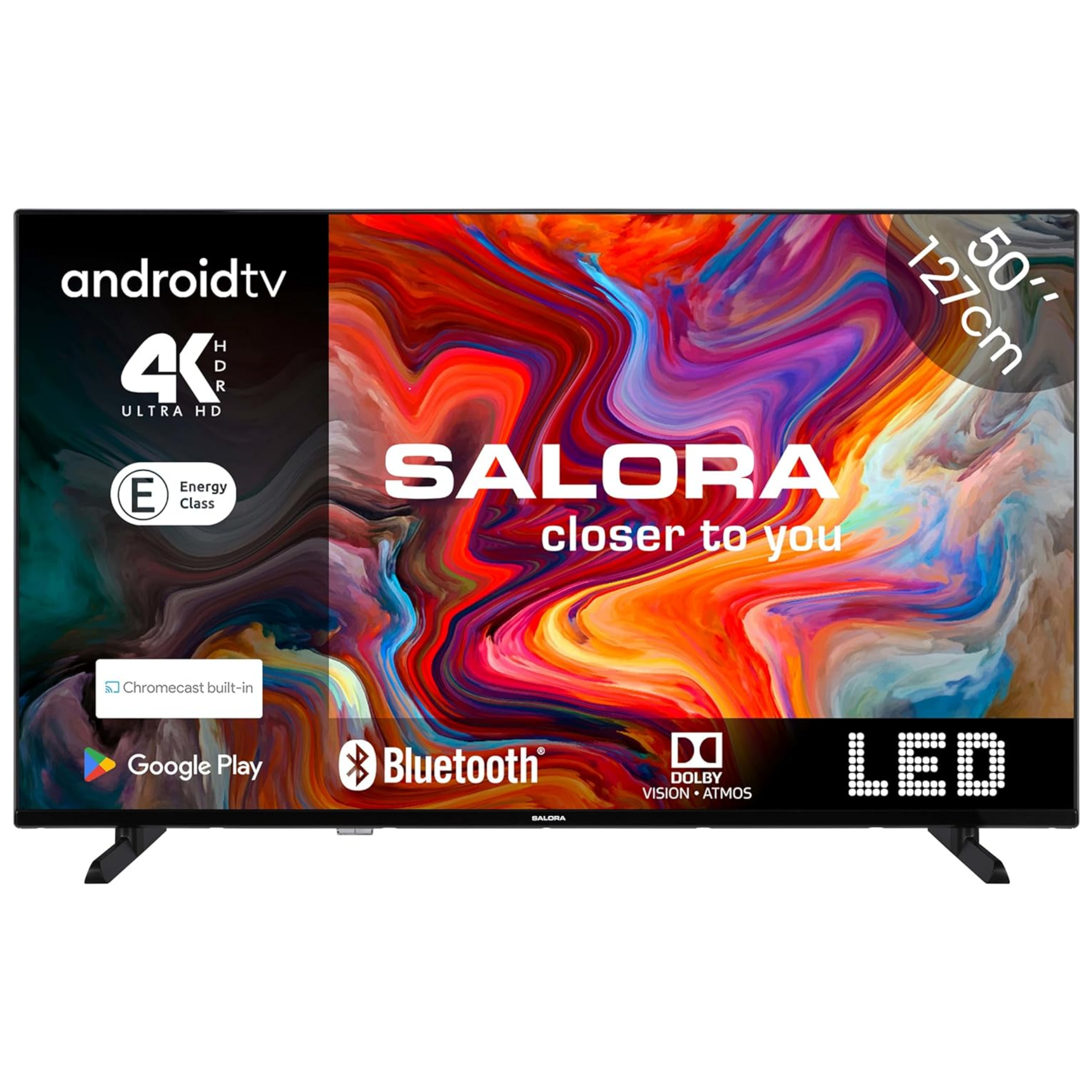 Salora SMART50TV, 127 cm (50"), 3840 x 2160 Pixel, LED, Smart-TV, WLAN, Schwarz