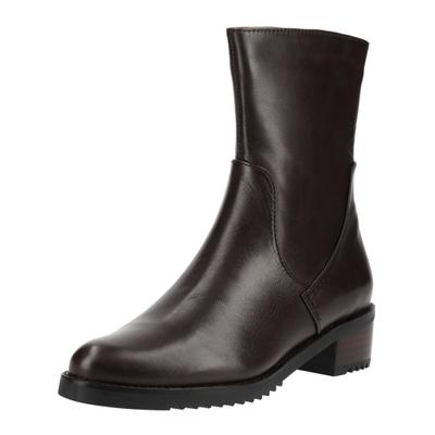 Stiefelette EVERYBODY "Everybody Stiefelette Leder", Damen, Gr. 38, braun (schwarz), Leder, Schuhe Stiefelette