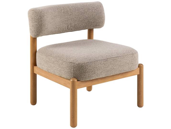 Mid.you Sessel, Beige, Holz, Eiche, massiv, 66.5x75x69 cm, Wohnzimmer, Sessel, Sessel