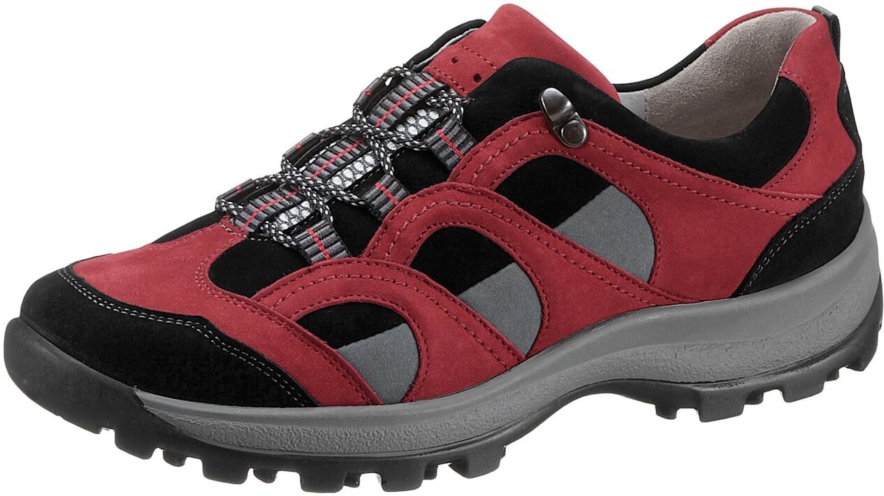 Schnürschuh WALDLÄUFER, Damen, Gr. 5,5, rot (rot, schwarz), Textil, Schuhe Schnürschuh
