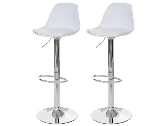 MCW Barhocker Weiß 2er-Set, 39x103x43 cm, Esszimmer, Barmöbel, Barhocker