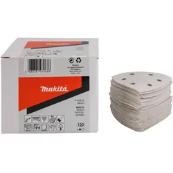 Makita, Schleifmittel, Schleifpapier, Klett, 94 x 94 (6 Löcher), Körnung 120, 50 Stck. (120)