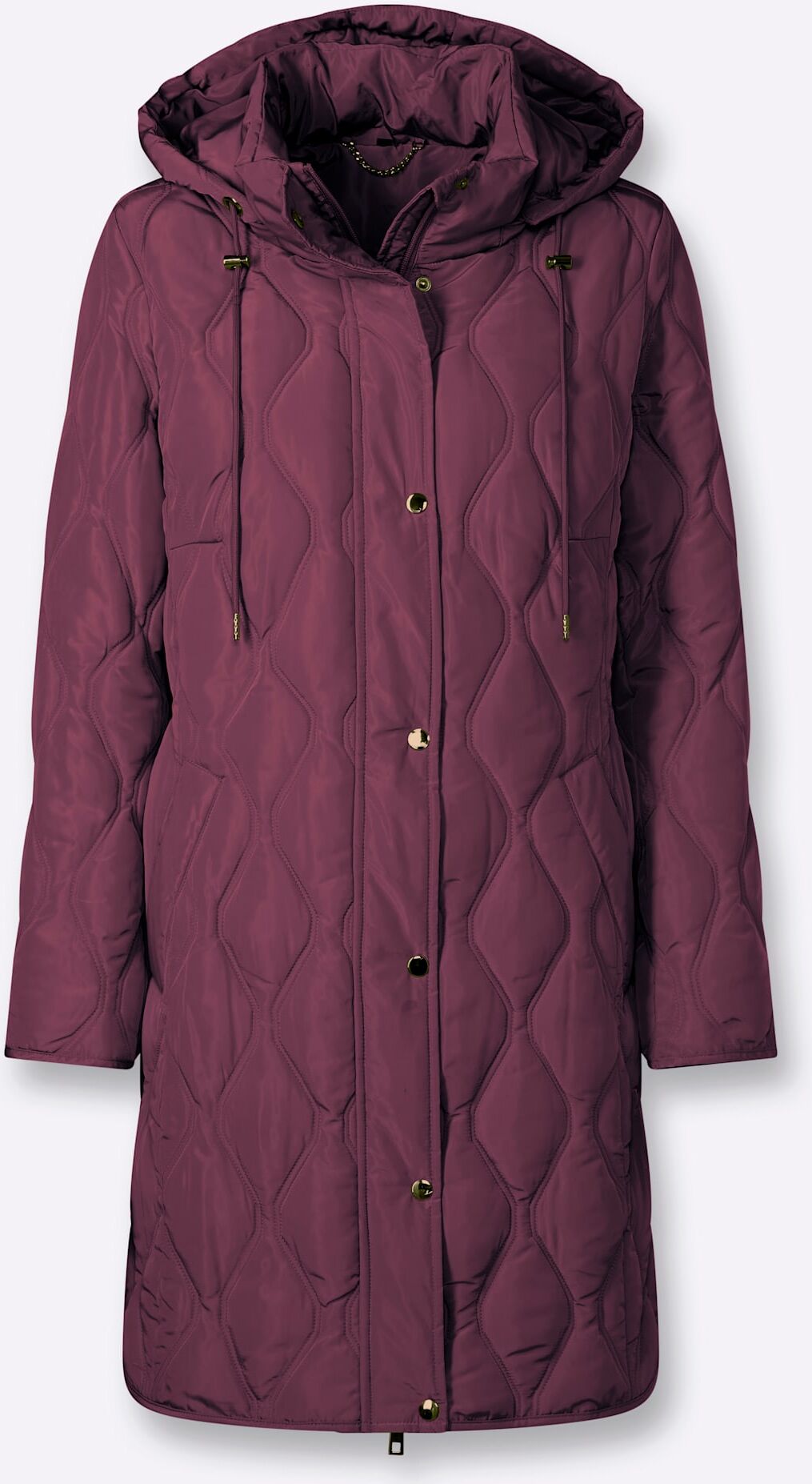 Steppmantel INSPIRATIONEN, Damen, Gr. 44, burgund, 100% Polyester, Wattierung:100% Polyester, Mäntel Steppmantel burgund 44