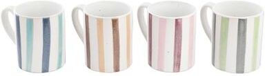 Gibson 4 Piece 17 Ounce Handpainted Stoneware Mug Set