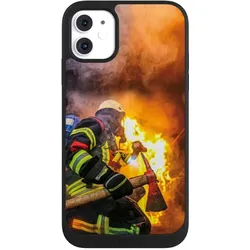 Nivocase Handyhülle für Apple iPhone 11 Hülle NIVOpure Case Schwarz Feuer Feuerwehr Lebensretter (Apple iPhone 11), Smartphone Hülle, Schwarz