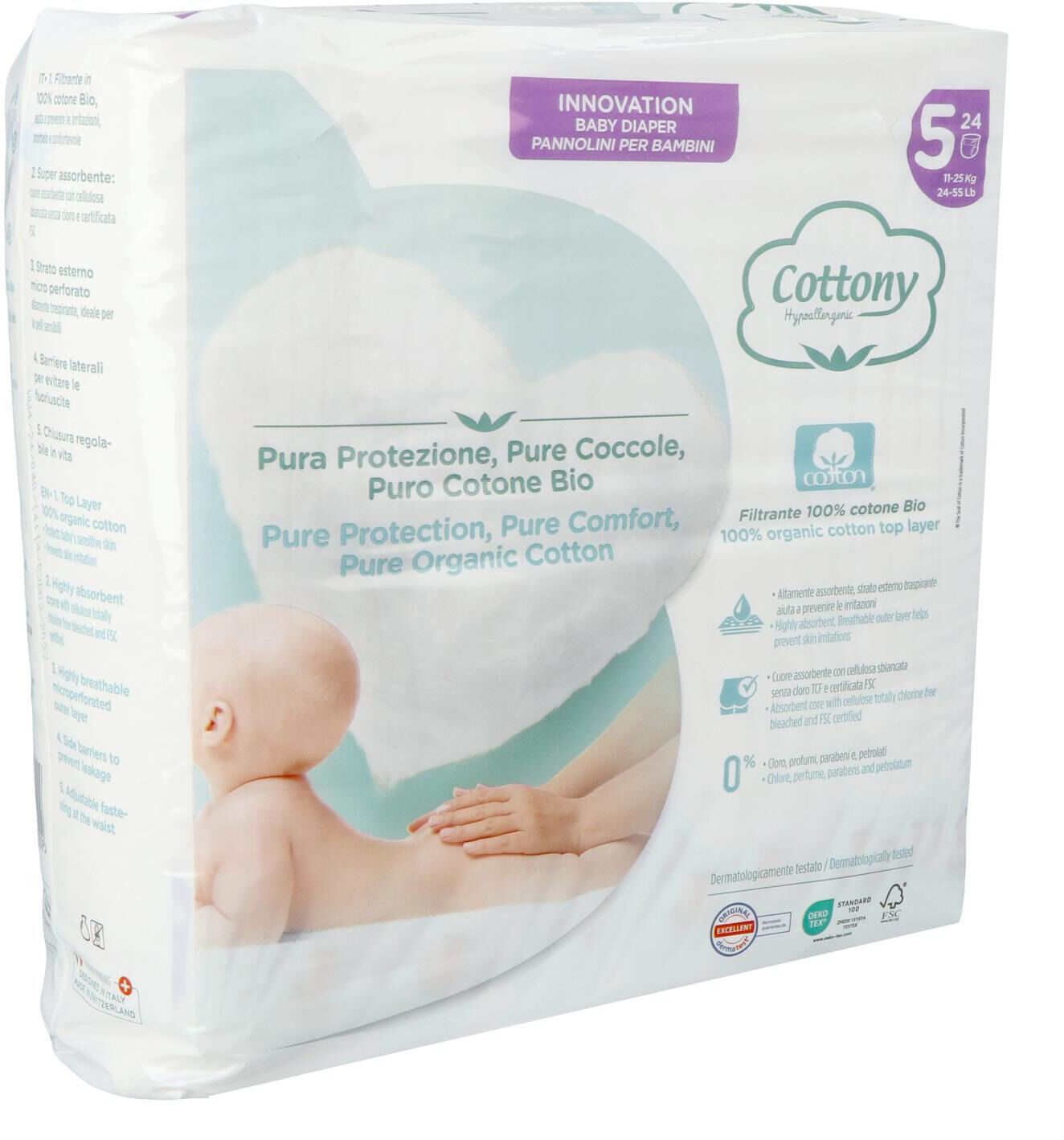 Cottony Couche Bébé Taille 5 11 - 25Kg  24 Couches