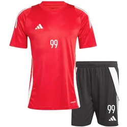adidas Tiro Trainingsset 2-teilig kurzarm rot/schwarz