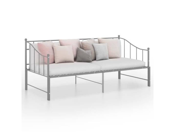 Canapé-lit - HB036 - Extensible - Métal - 90x200 cm - Gris
