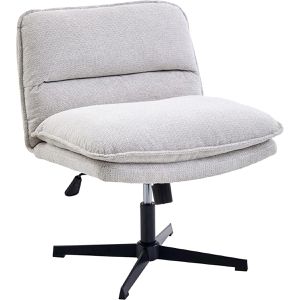 hJh-OFFICE Loungesessel Criss-Cross 20, 670692, hellgrau, mit Fußkreuz aus Metall und Stoffbezug