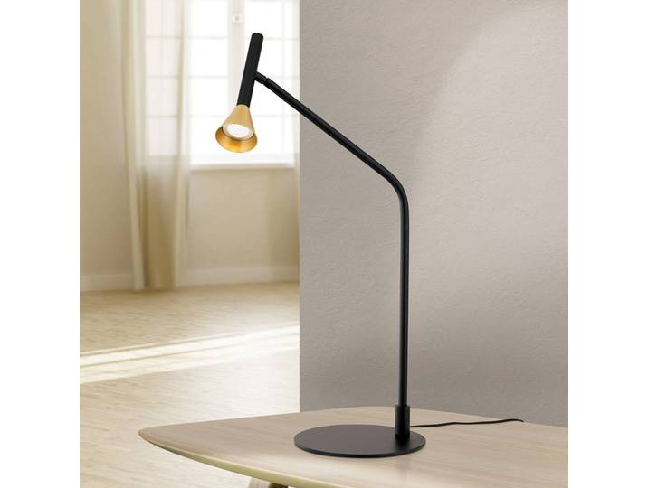 ORION LED Tischlampe Odeon, schwarz, für Schlafzimmer, Metall, Modern