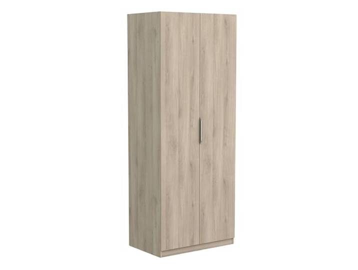 Demeyere 391388 Kleiderschrank, 2 Türen, 1 Nische, modern, Kronberg Eiche, 79,4 x 51,1 x 203 cm, Holzwerkstoff, grau