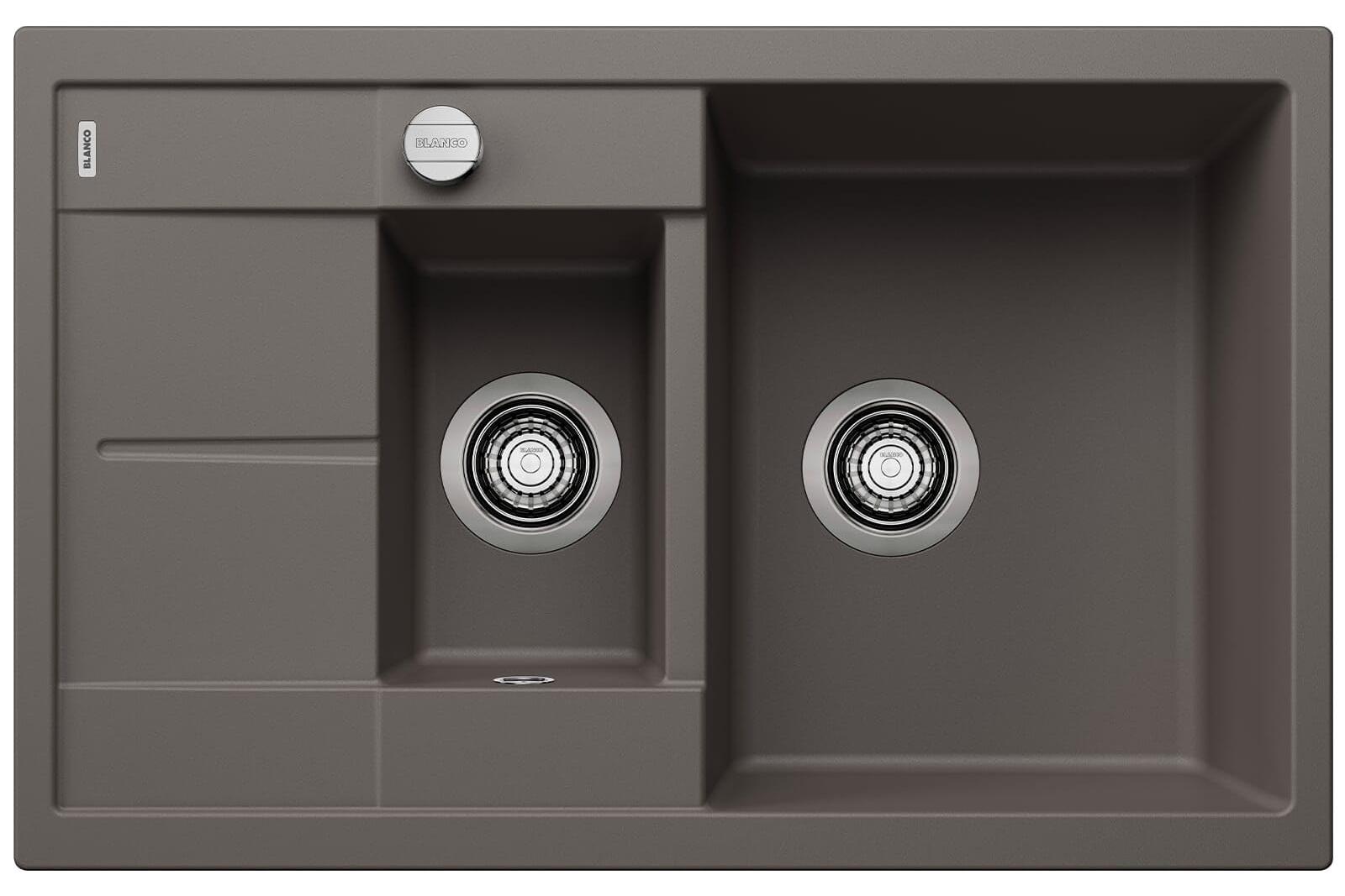 Granit-Einbauspüle Silgranit Vulkangrau 60 cm Unterschrank