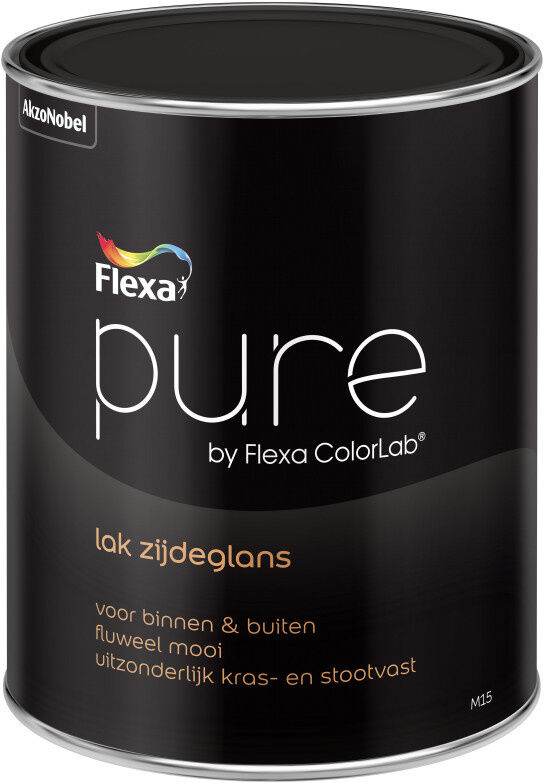 Flexa Pure Lak Zijdeglans - 1 Liter - Wit / Kleur   8711113187411   Verf   Lakverf Binnen