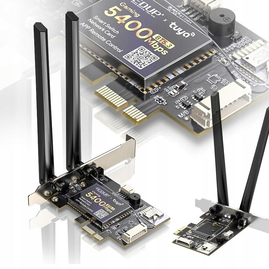 EDUP PCI-netwerkkaart voor PC, TUYA WiFi 6 en Bluetooth met AX210SW AX5400