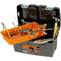 Bahco, Werkzeugkoffer, Hoch belastbarer 500-mm-Kunststoff-Werkzeugkasten, 27 l (1 Teil)