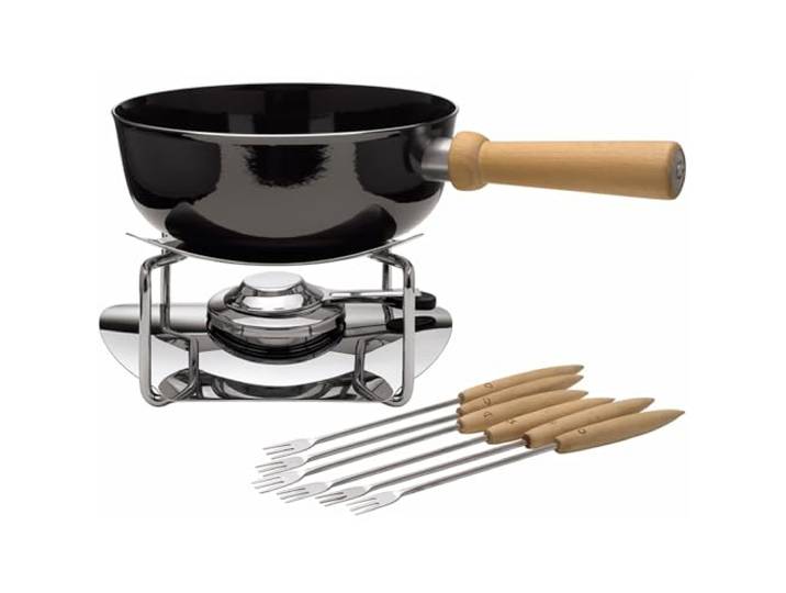 Silit Käsefondue Set 9-teilig, Fondue für 6 Personen, Silargan Funktionskeramik, Induktion, spülmaschinengeeignet, Fondueset, Kasserolle Rechaud Brenner Fonduegabeln