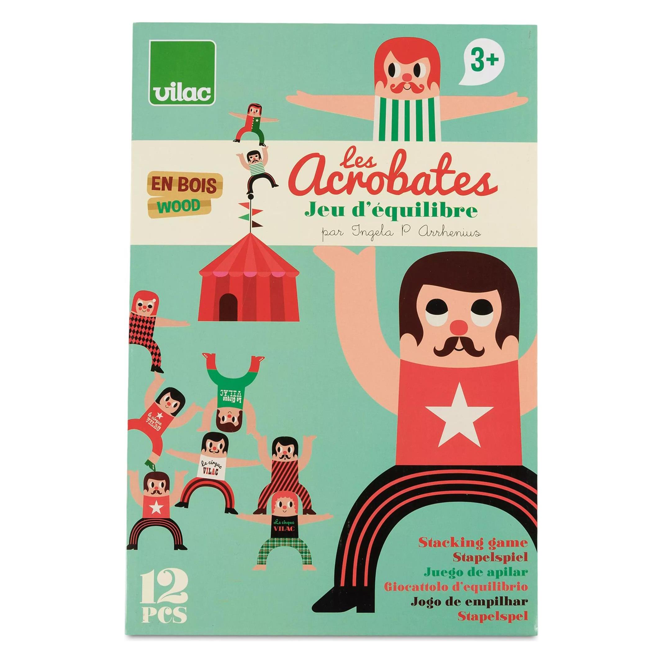 Vilac Geschicklichskeitsspiel Stapelspiel (1 - 2 Spieler) (V7710)