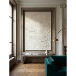 Wollteppich minimalistisch Weiß 160 x 230 cm - CARVE   Kadima Design