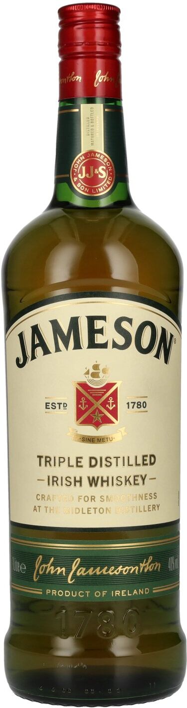 Jameson Whiskey Jameson Triple Distilled Irish Whiskey 40% Vol. 1l