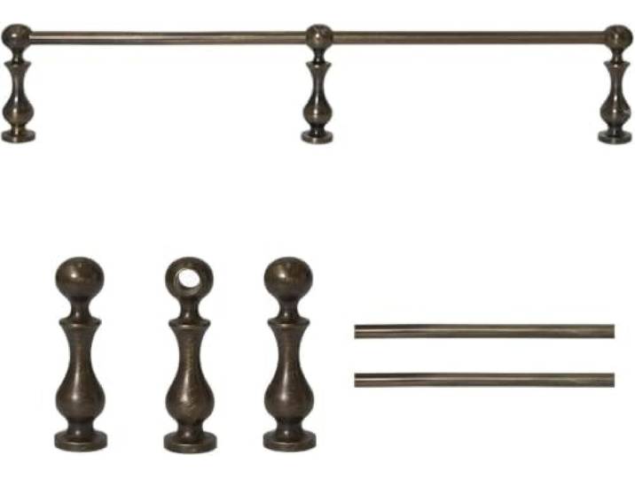 ROBAUN 2 Stück Regalschienen for Regale, schwebendes Regal-Schutzgeländer, Weinschrank-Leitplanke und Bücherregal-Hardware(Antique Brass,31in/79cm)