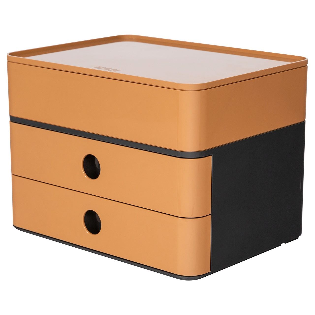 HAN Schubladenbox Smart Box plus ALLISON caramel brown 1100-83, DIN A5 mit 3 Schubladen