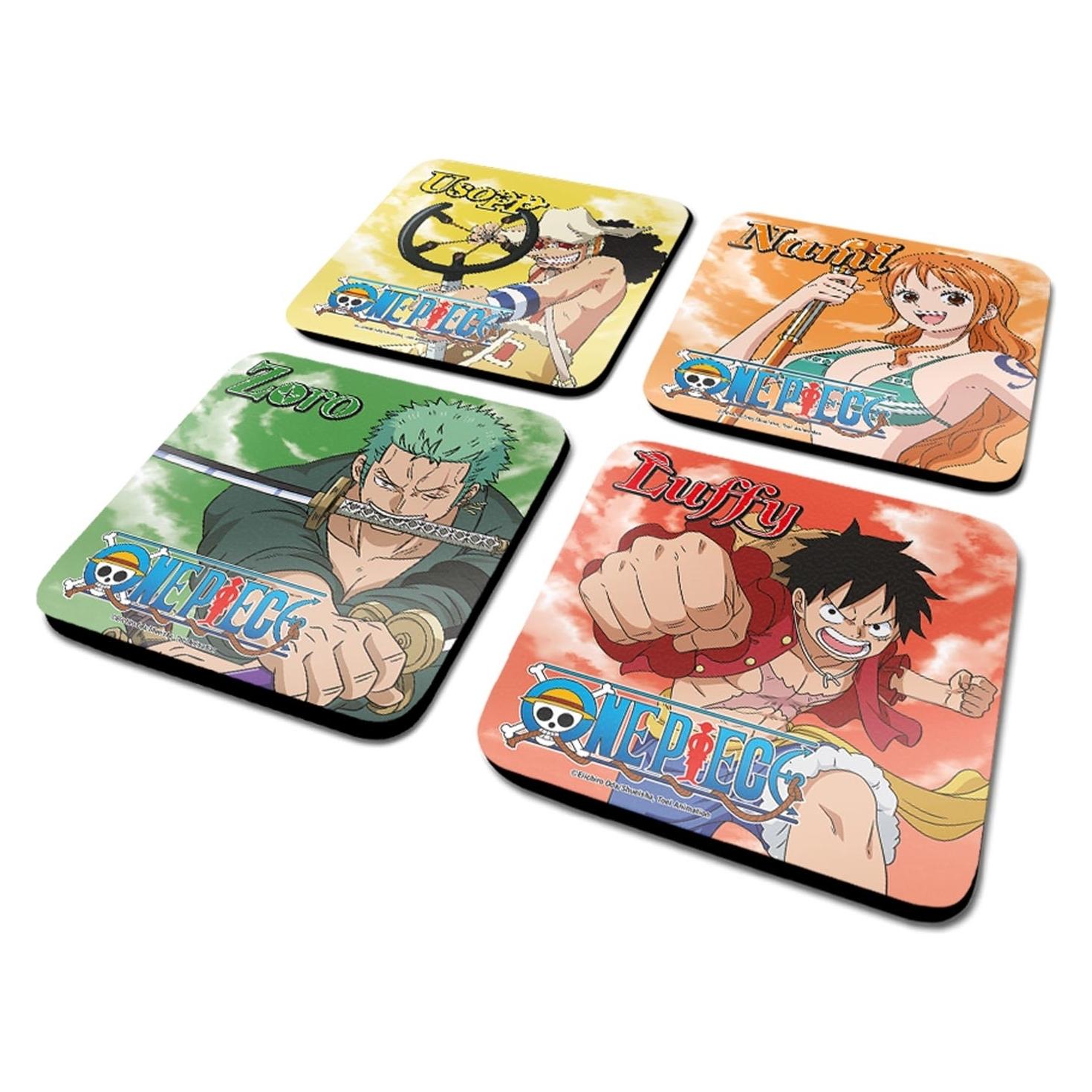 Pyramid ONE PIECE - Personnages- Pack de 4 Dessous de Verre (CSP2510246EPM)