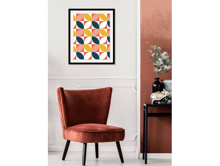 Bild QUEENCE Samuel , bunt (farbe rahmen: schwarz, farbe bild(er): bunt), B:30cm H:40cm, Acrylglas, Holz, Papier, Bilder, Bild, HD Premium Poster-Druck inkl. Holzrahmen