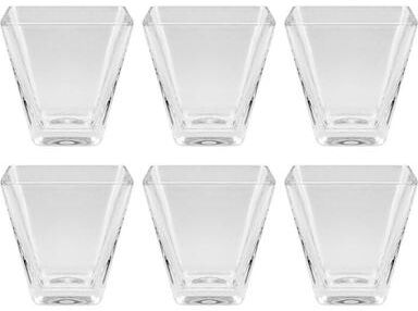 Maestic Gifts Inc. "Glass Dessert Square Bowls - 3.5"" Oz. - Set of 6- Majestic Gifts Inc. - 2.5"" Square"