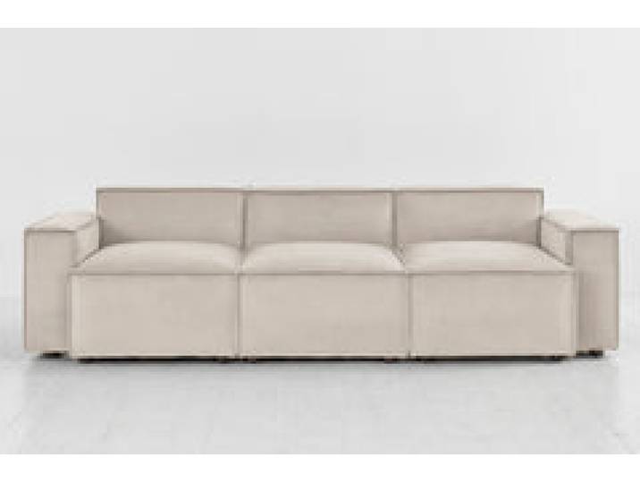Dreisitzer-Sofa Model 03, Knochenweiß