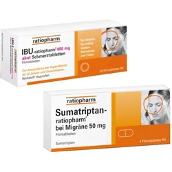 Migräne Set Ratiopharm mit Sumatriptan 1 Sparset