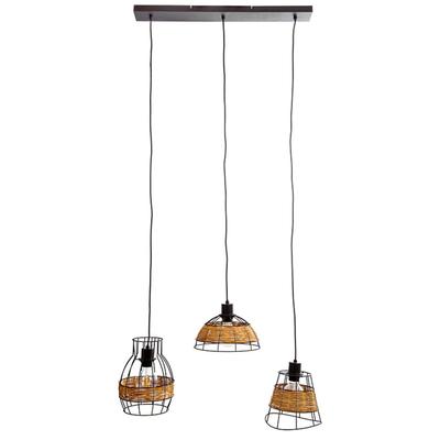 NOWA Hängeleuchte "TUNIS", braun (schwarz), H: 150cm, 1 Stk., Leuchten, Hängelampe Esszimmer-Leuchte Esstischleuchte Wohnzimmer, Hängeleuchte