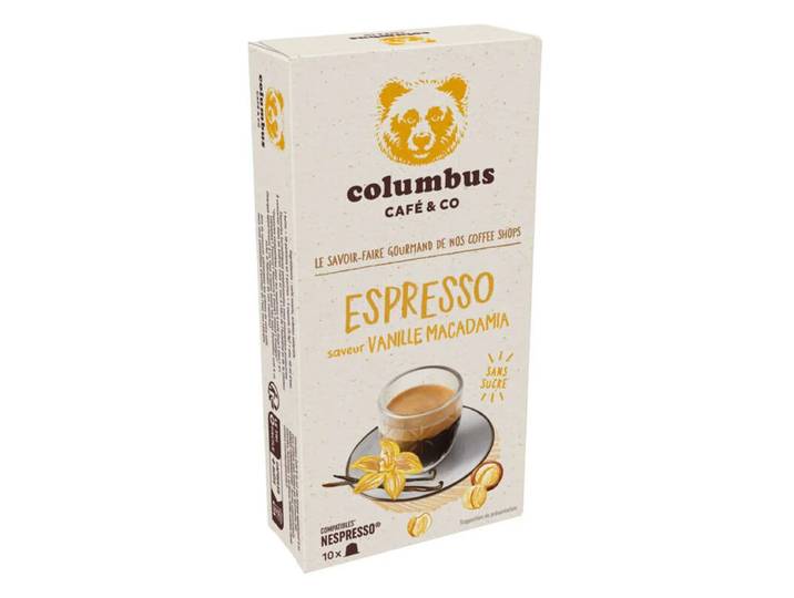 COLUMBUS Nespresso Capsules de café Vanille/Macadamia - 10 capsules