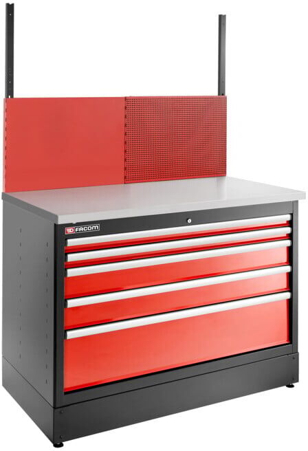 Facom JLS3 Armoire basse double 5 tiroirs rouge (JLS3-MBD5T)
