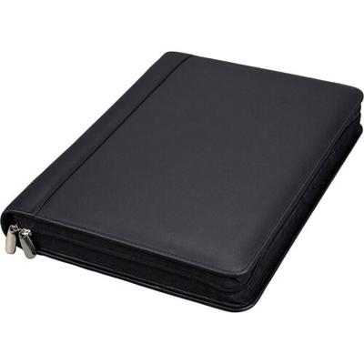 Jüscha Alassio Ringbuchmappe A4 BOSA Nappaleder Aktenmappe Arbeitsmappe Auftragsmappe Businessmappe Clipboard Klemmbrett schwarz 30061