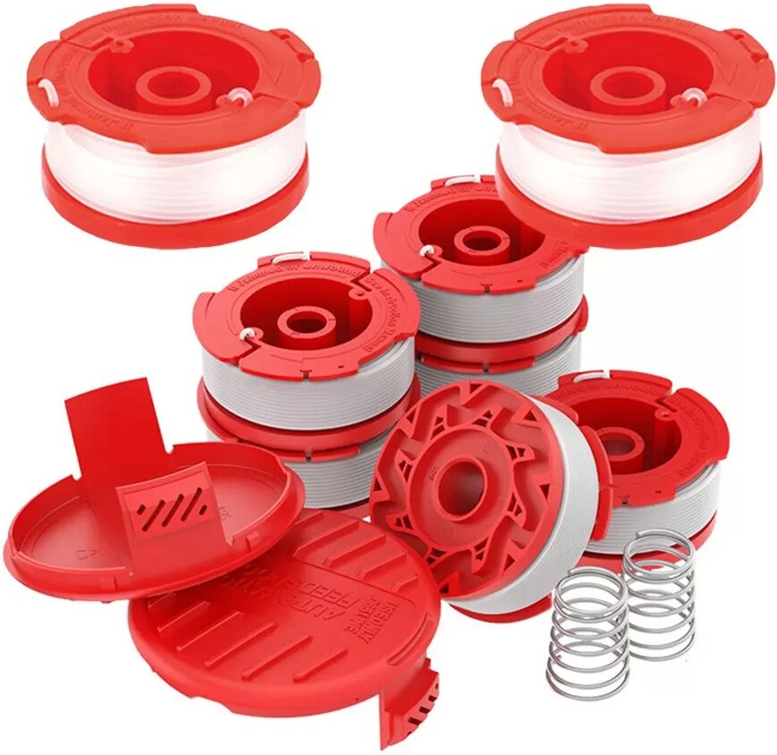 INF Trimmerfadenspulen-Set – 8 Spulen, 2 Kappen, 2 Federn – kompatibel mit Craftsman Weedwacker