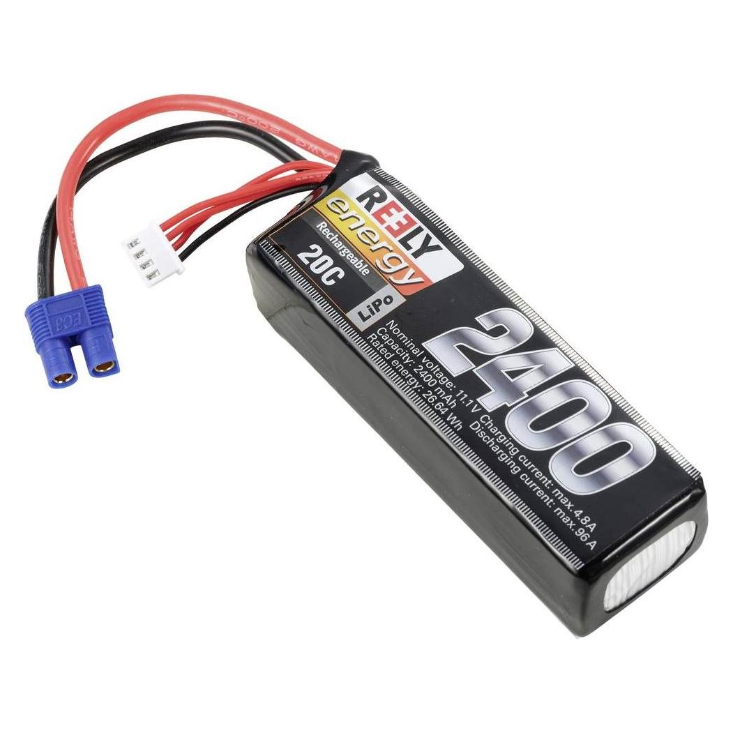 Reely Modellbau-Akkupack (LiPo) 11.1 V 2400 mAh Zellen-Zahl: 3 20 C Softcase EC3 (2400 mAh, 11.10 V) (RE-7853469)