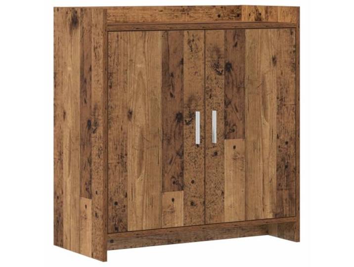 TEKGHUT Sideboard Altholz 72 x 36 x 80 cm Holzwerkstoff Metallgriffe, rechteckige Form, Esszimmer, Wohnzimmer, Flure, kleine Wohnungen, pflegeleicht