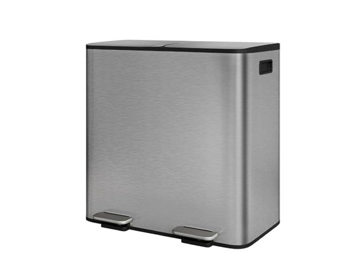 2 x 40 L Edelstahlfarbe Dual-Klassifizierung Mülleimer Geruchsgeschützter