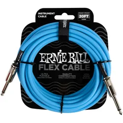 Ernie Ball EB6417 Flex Blue 6m - Instrumentenkabel