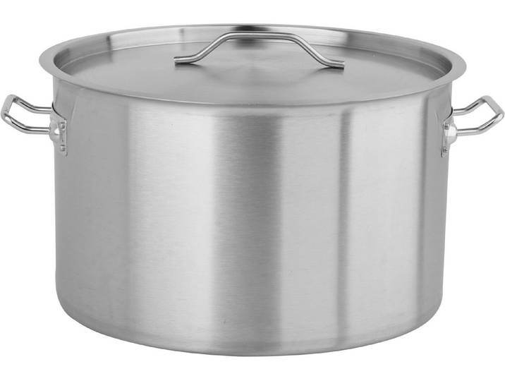 TRIZERATOP Kochtopf Niedriger Edelstahl-Gastro-Topf mit Deckel 50 x 30 cm, 58 l, (Niedriger Edelstahl-Gastro-Topf mit Deckel 50 x 30 cm, 58 l, Niedriger Edelstahl-Gastro-Topf mit Deckel 50 x 30 cm, 58 l), satiniert