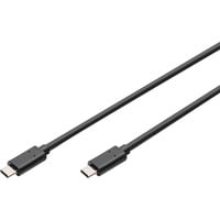 USB 2.0 Anschlusskabel USB-C > USB-C schwarz, 1,8 Meter, PD, Laden mit bis zu 15 Watt