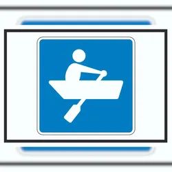 HB-Druck Ruderboote erlaubt Symbol A6 Rückseite selbstklebend