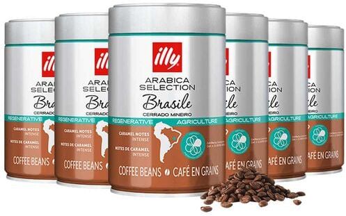 cafeIlly Illy - Kaffeebohnen Arabica Brasilien 6 X 250 G - MaxiCoffee