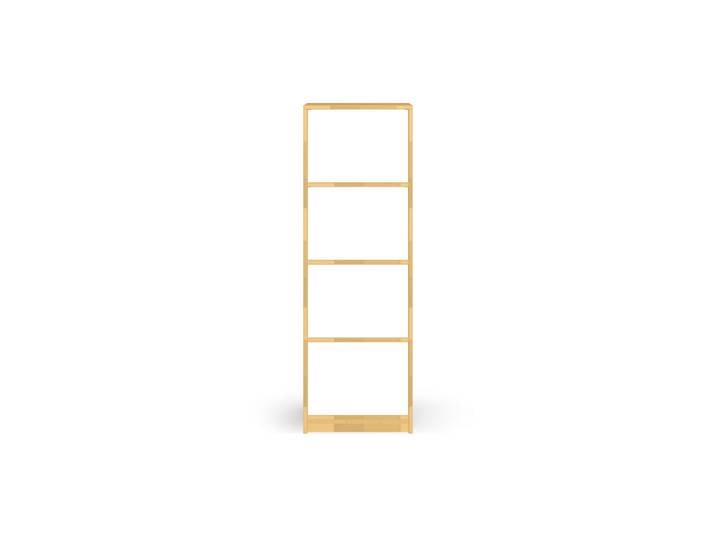 50 cm tiefes Regal mit weißen Türen Buche Natur geölt
