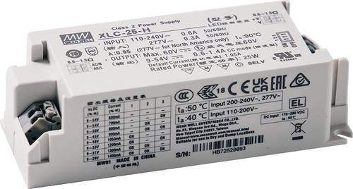 MEAN WELL XLC-25-24 LED-Treiber 25.2W 1St.