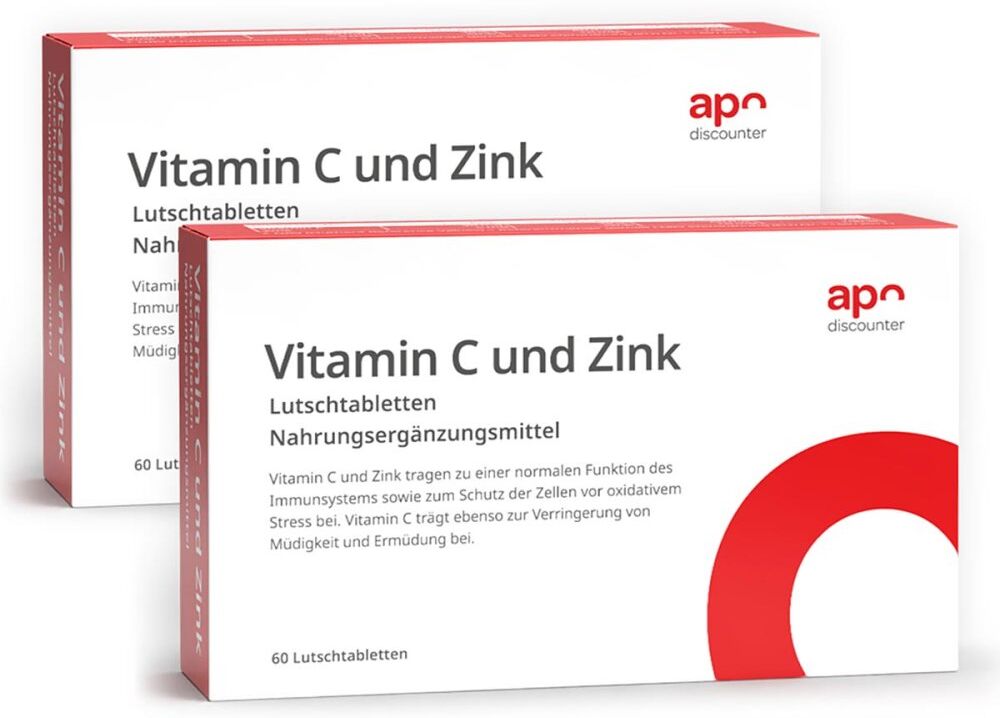 Vitamin C und Zink Lutschtabletten von apodiscounter 2x60stk