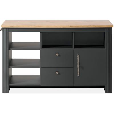 Unterschrank OTTO HOME "KS-Westminster", grau (grau dunkel), B:150cm H:92cm T:68cm, Schränke, Unterschrank, Kücheninsel frei im Raum stellbar, Breite 150 cm, exclusiv by Otto
