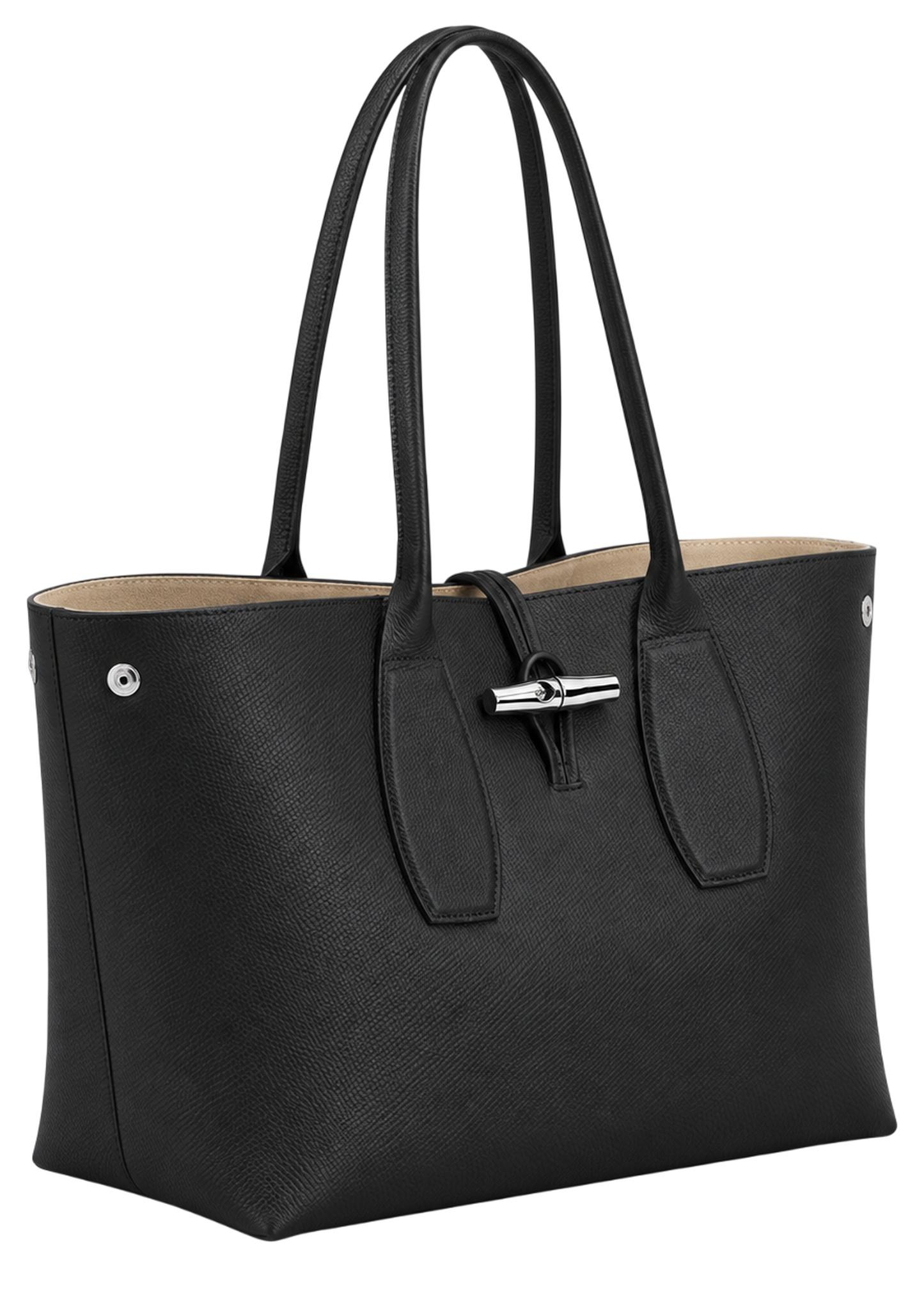 Longchamp Le Roseau L Tote Bag Damen Schwarz