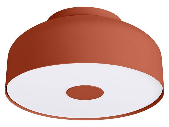 Plafonnier OMIQ rouge ocre 4xE27 15W acier/PVC 15x30x30cm Sollux Lighting