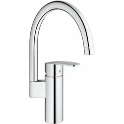 Grohe, Küchenarmatur, Wave Cosmopolitan Küchenarmatur, hoher Auslauf, schwenkbar, Schnell-Montage-System, chrom